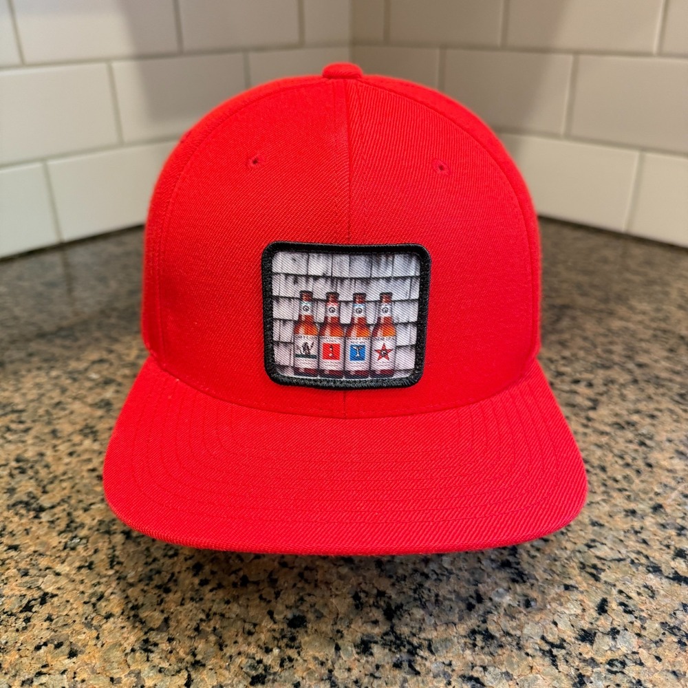 You Know Beer Bottles Hat Snapback Red Adjustable Novelty Patch NWT